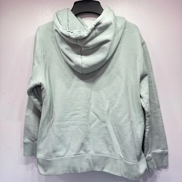 Adidas Mint Green White Logo Hoodie Soft Cotton Terry Pockets Lined Hood - Picture 4 of 8